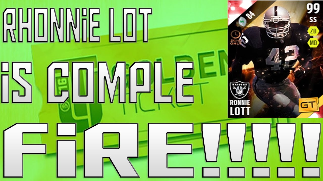 Ronnie Lott is Amazing (MUT 16 Golden Ticket)