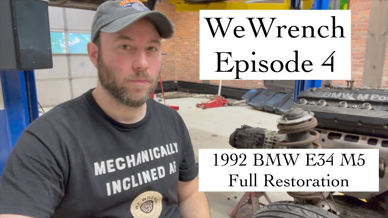 Episode 4 1992 BMW E34 M5 Full Restoration Radiator, AC Condenser, and oil cooler removal  HD 1080p