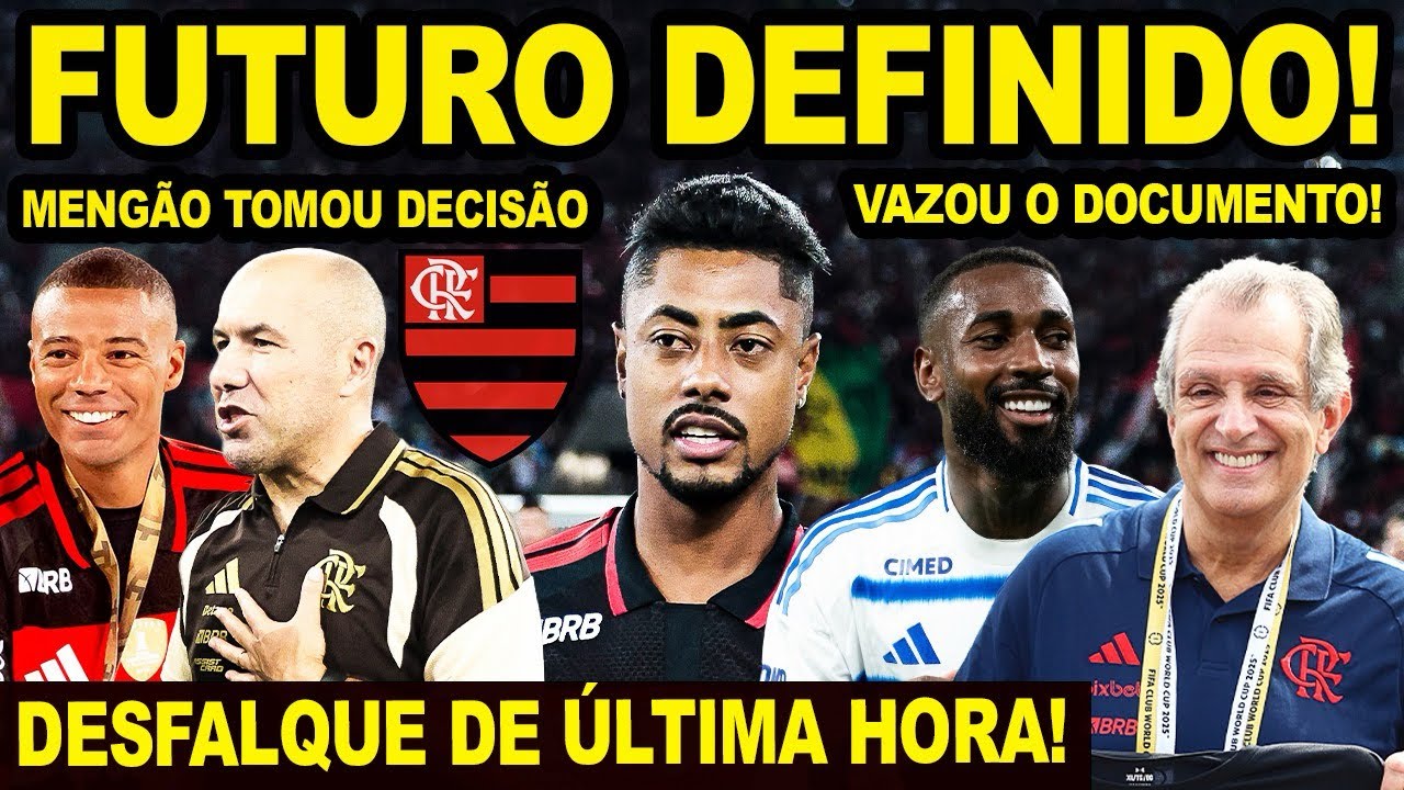 VAZOU O DOCUMENTO! FUTURO DE BRUNO HENRIQUE NO FLAMENGO DEFINIDO! DESFALQUE PARA O CLÁSSICO! E+