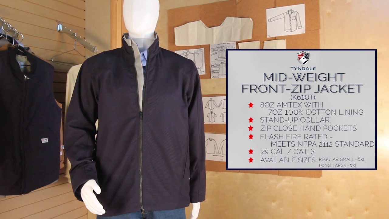 Mid weight Front zip jacket Product Video K610T