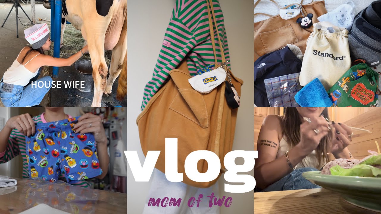 [VLOG]2歳0歳ママ👩🏼|最近のマザーズバッグの中身👶🏻👜|淡路島旅行🚗🩷|日常🌈家事🧺🧽