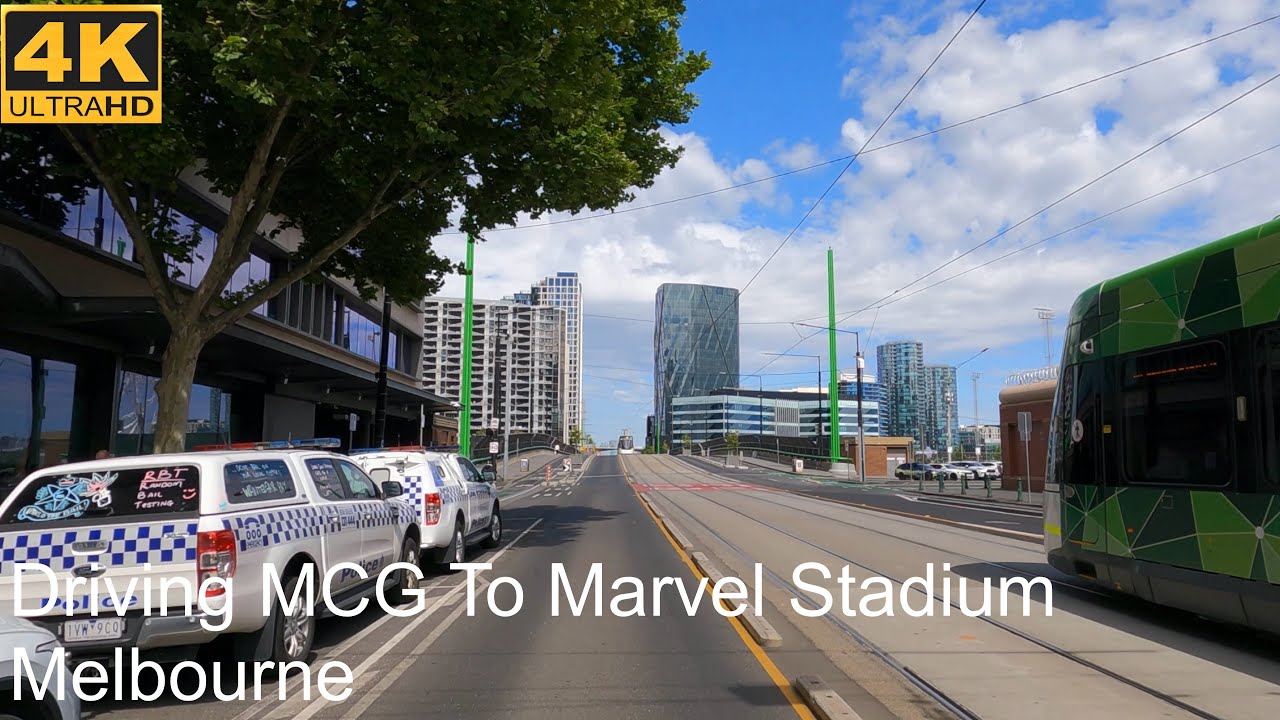 Driving MCG to Marvel Stadium | Melbourne Australia | 4K UHD