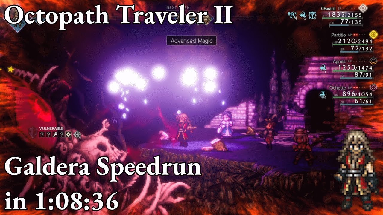 Octopath Traveler II - Galdera Speedrun (120 FPS) in 