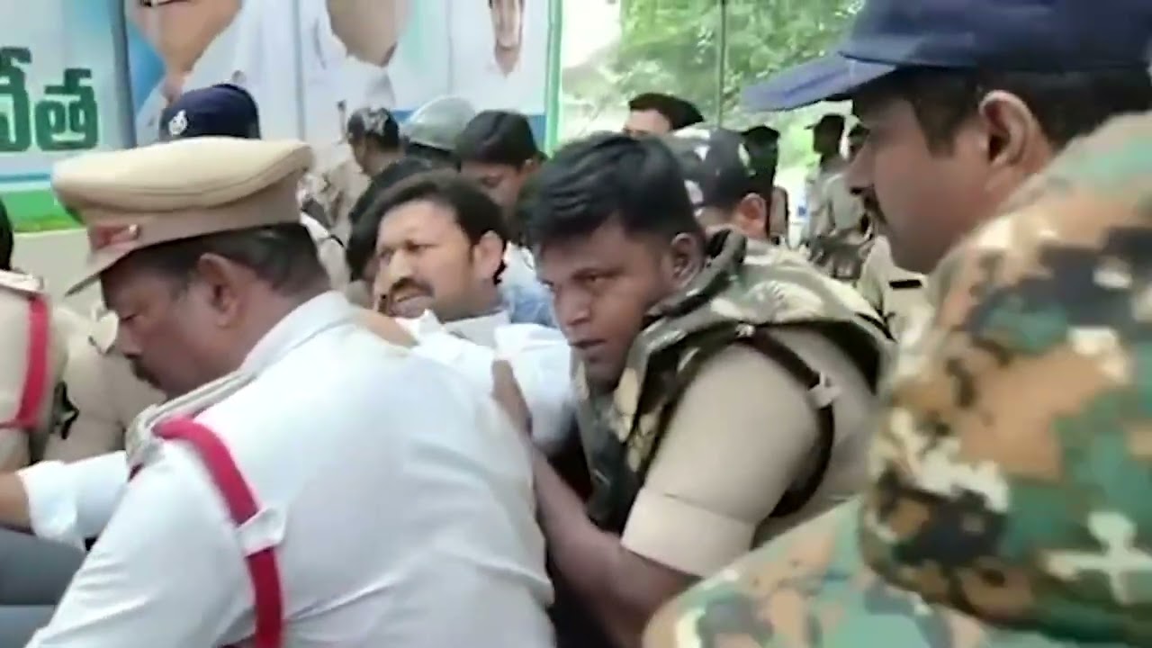 Police arrest YSRCP MP YS Avinash Reddy in Pulivendula.
