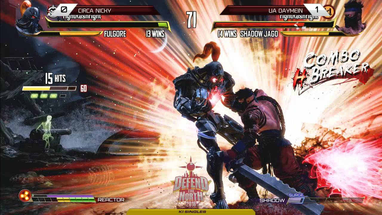 Killer Instinct Tournament: Defend the North 2016 Day 2 - Nicky (Fulgore) vs Daymein (Shadow Jago)