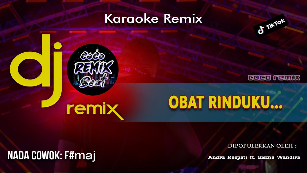 DJ OBATI RINDUKU | KARAOKE NADA Pria/Cowok | REMIX VIRAL TIKTOK