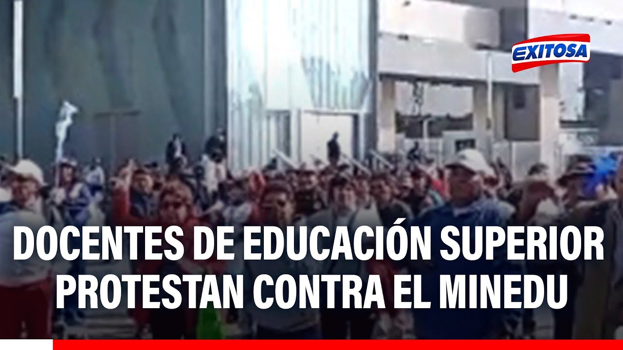 🔴🔵 Docentes de educación superior protestan contra el Minedu