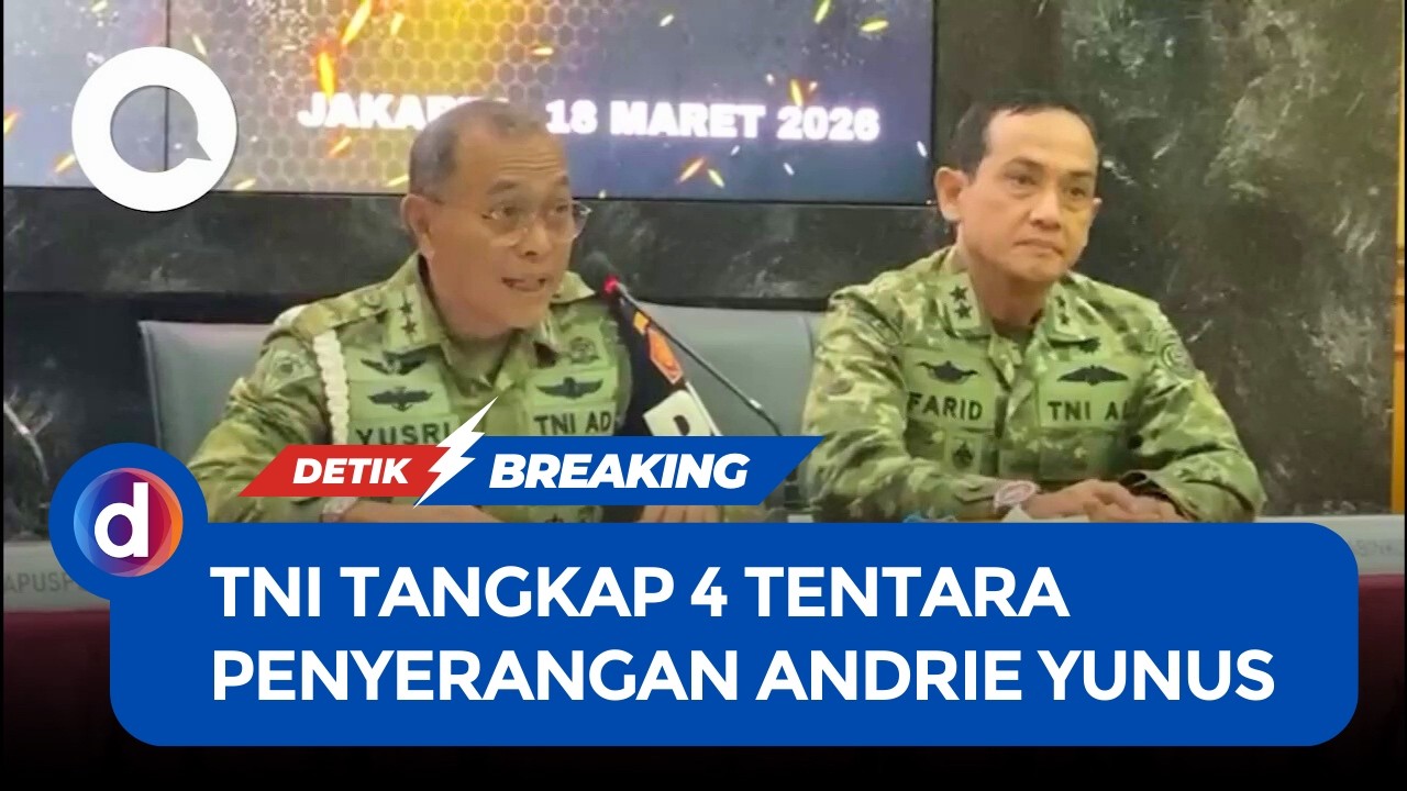 4 Prajurit TNI Jadi Tersangka Penyiraman Air Keras Andrie Yunus