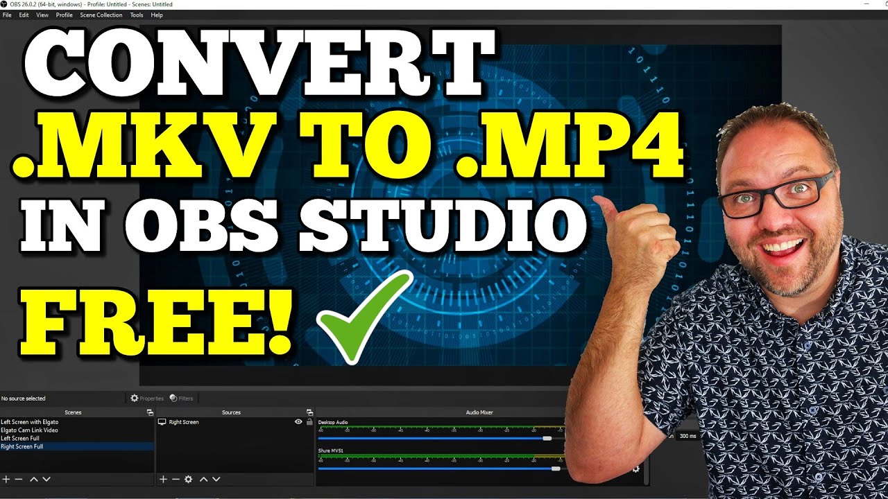 How to Convert MKV to MP4 Free in OBS Studio | Easy!
