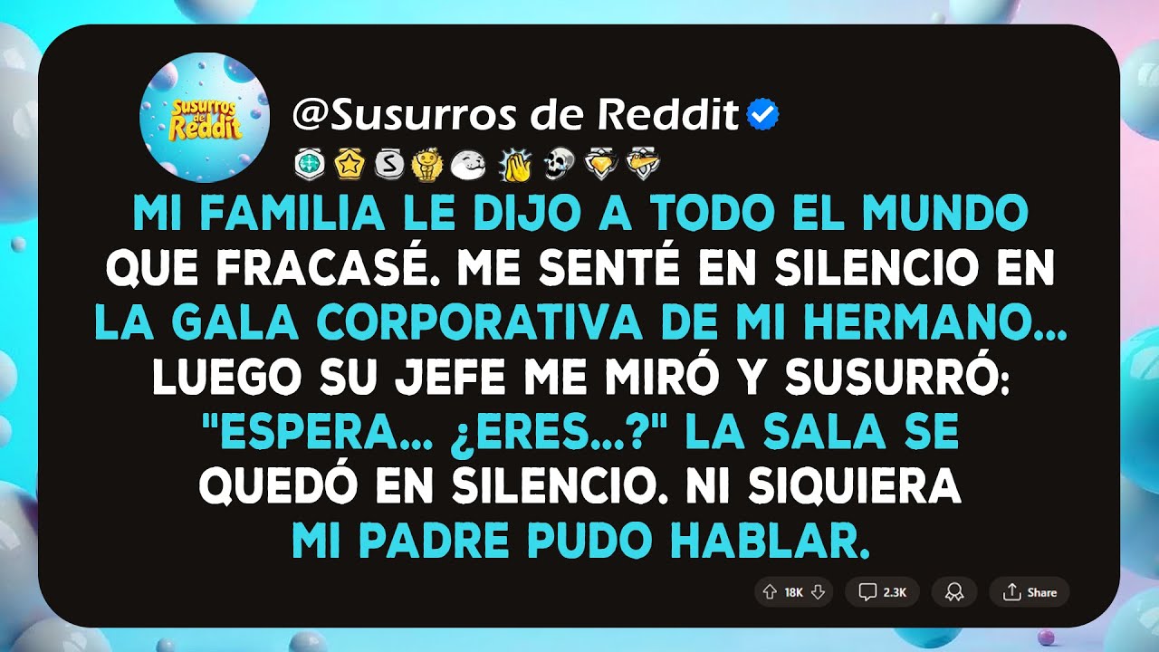 Mi Familia Dijo que Fracasé — Luego el Jefe de Mi Hermano Me Miró y Dijo: 