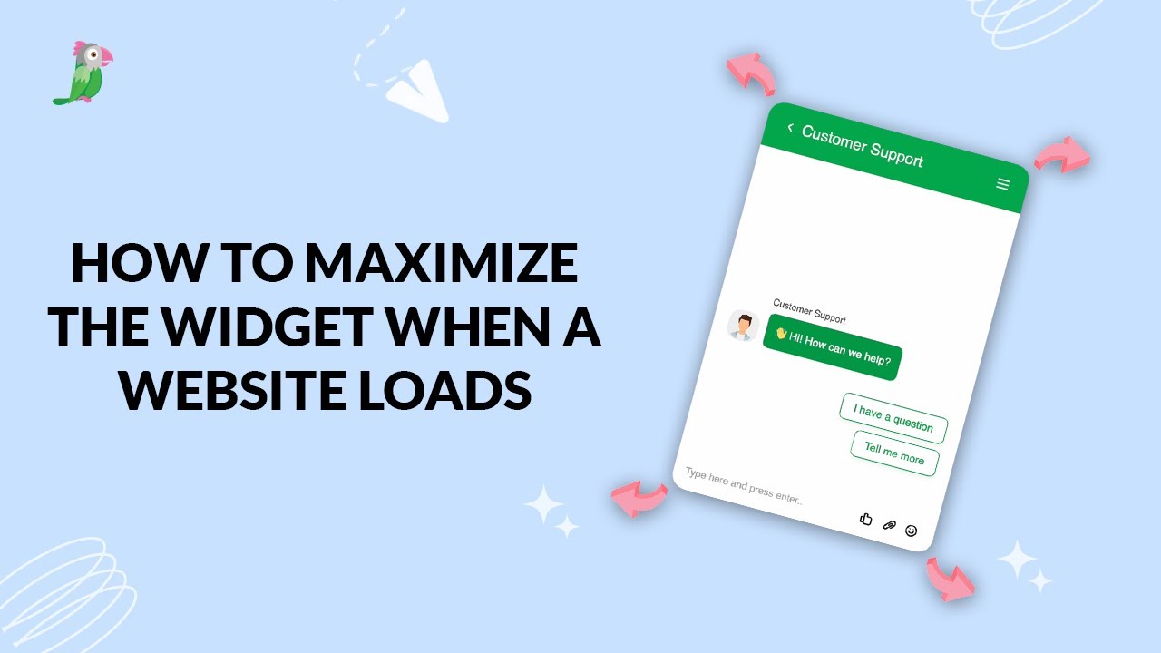 How to maximize the widget when a website loads