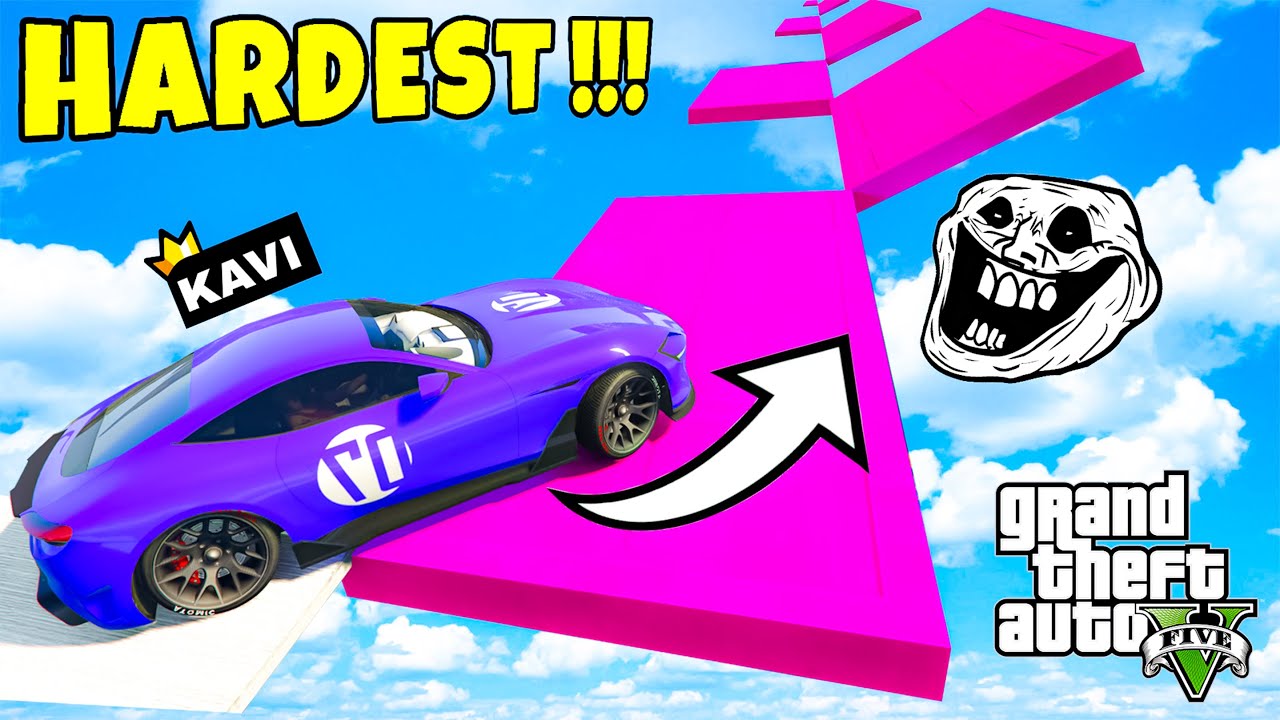 7.7777% HARDEST TROLL PARKOUR RACE IN GTA 5 | KAVI 7P