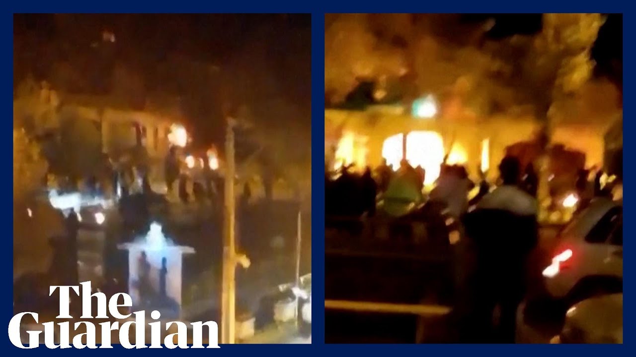Iran protests: footage appears to show late ayatollah's ancestral house on fire