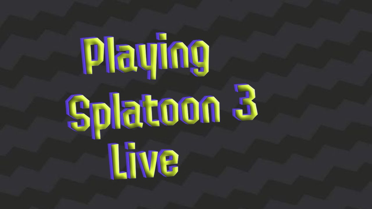 Playing splatoon 3 live