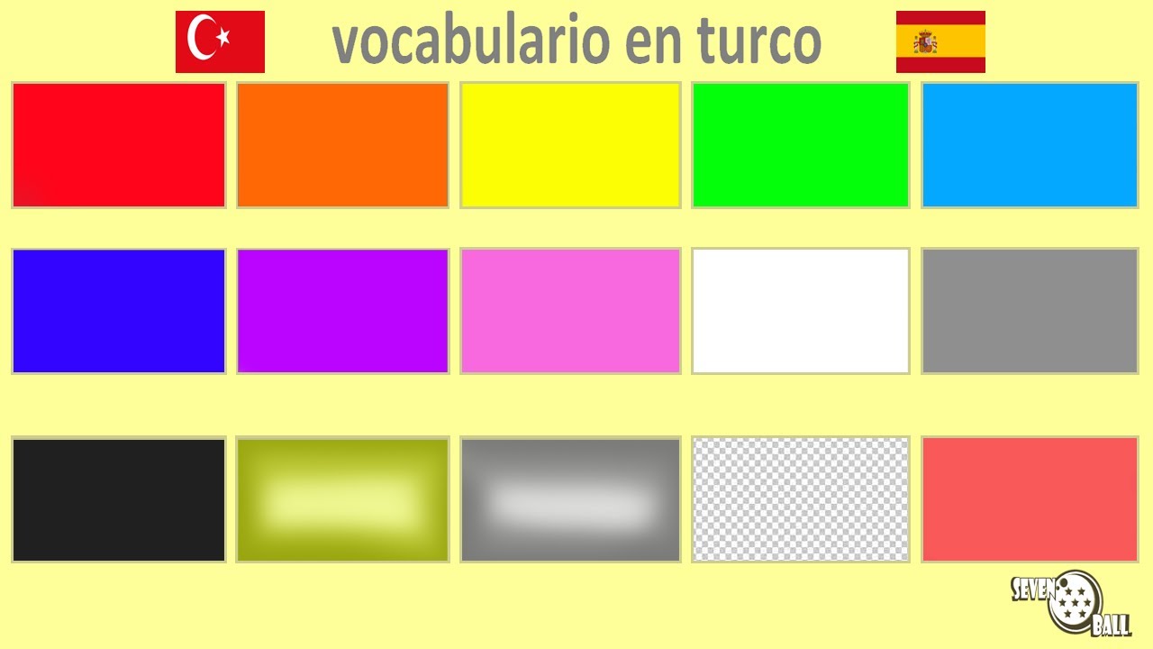 clase de turco - colores en turco