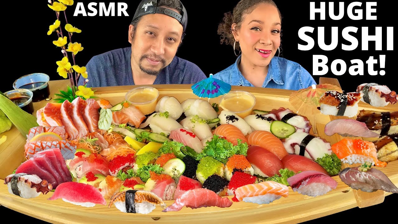 ASMR SUSHI MUKBANG! SALMON BELLY, UNAGI, OCTOPUS, WHITE TUNA, SCALLOP, YELLOWTAIL+ MORE SUSHI ROLLS!