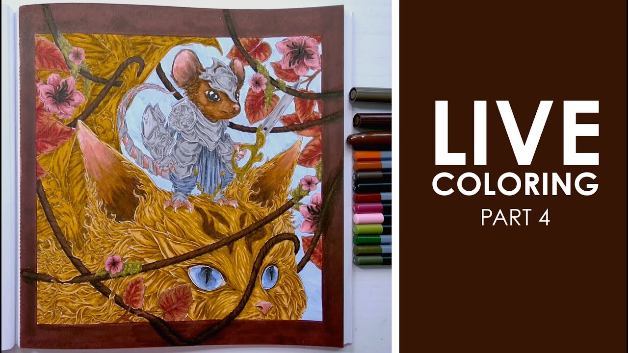 (4/?) Starting Colored Pencil on Warrior Mouse Mythographic: Dragonspell by Joseph Catimbang | Live