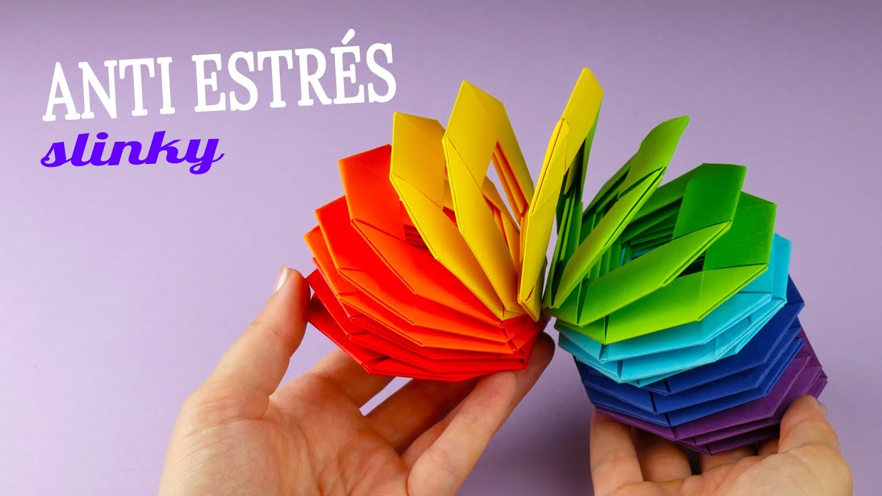Cómo hacer antiestrés de origami Slinky [sin pegamento]