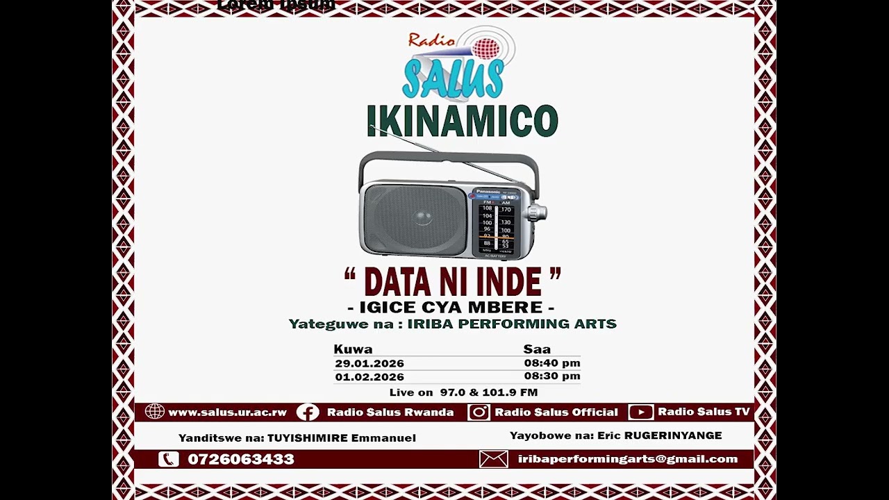 IKINAMICO - DATA NI INDE IGICE CYA MBERE