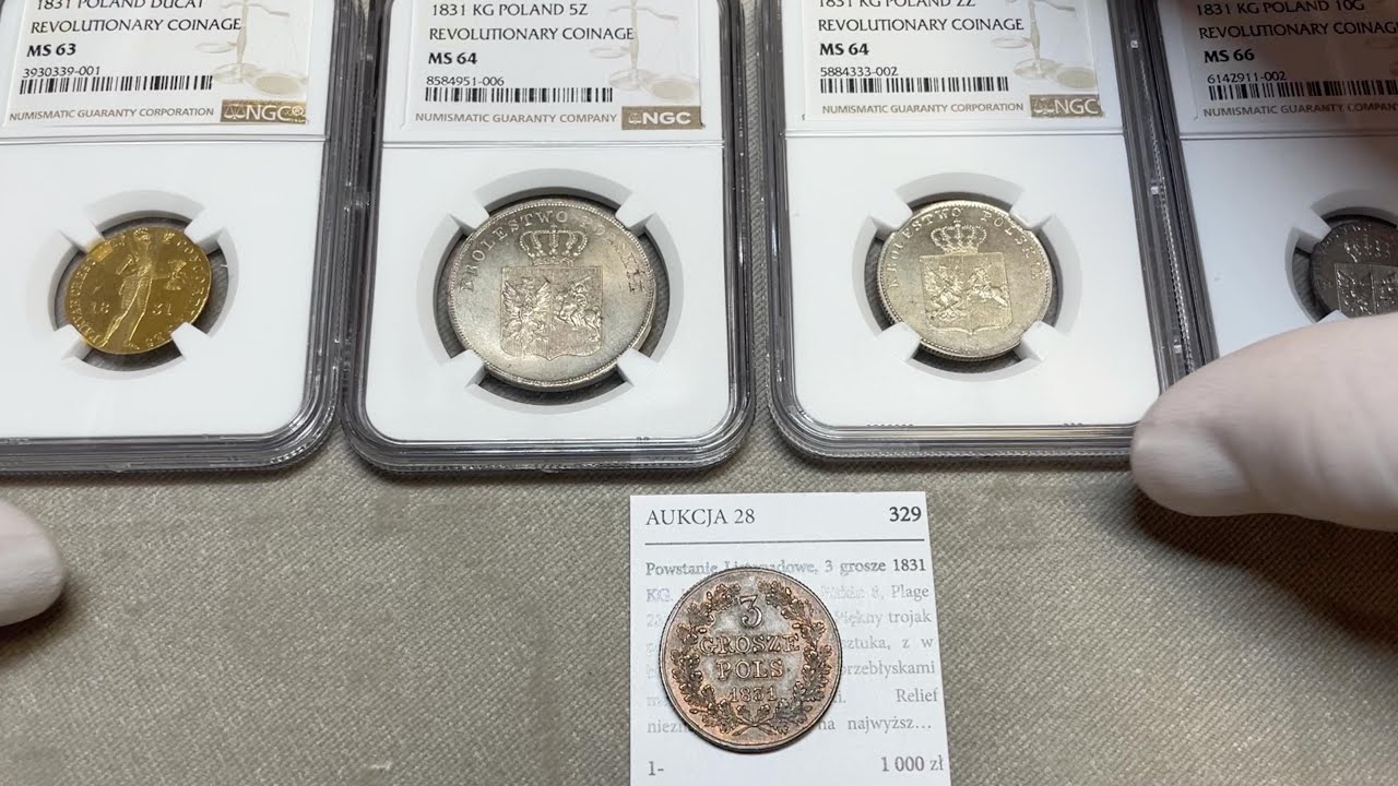Komplet monet Powstania Listopadowego 1831 - zobaczcie WYBITNE EGZEMPLARZE wszystkich nominałów