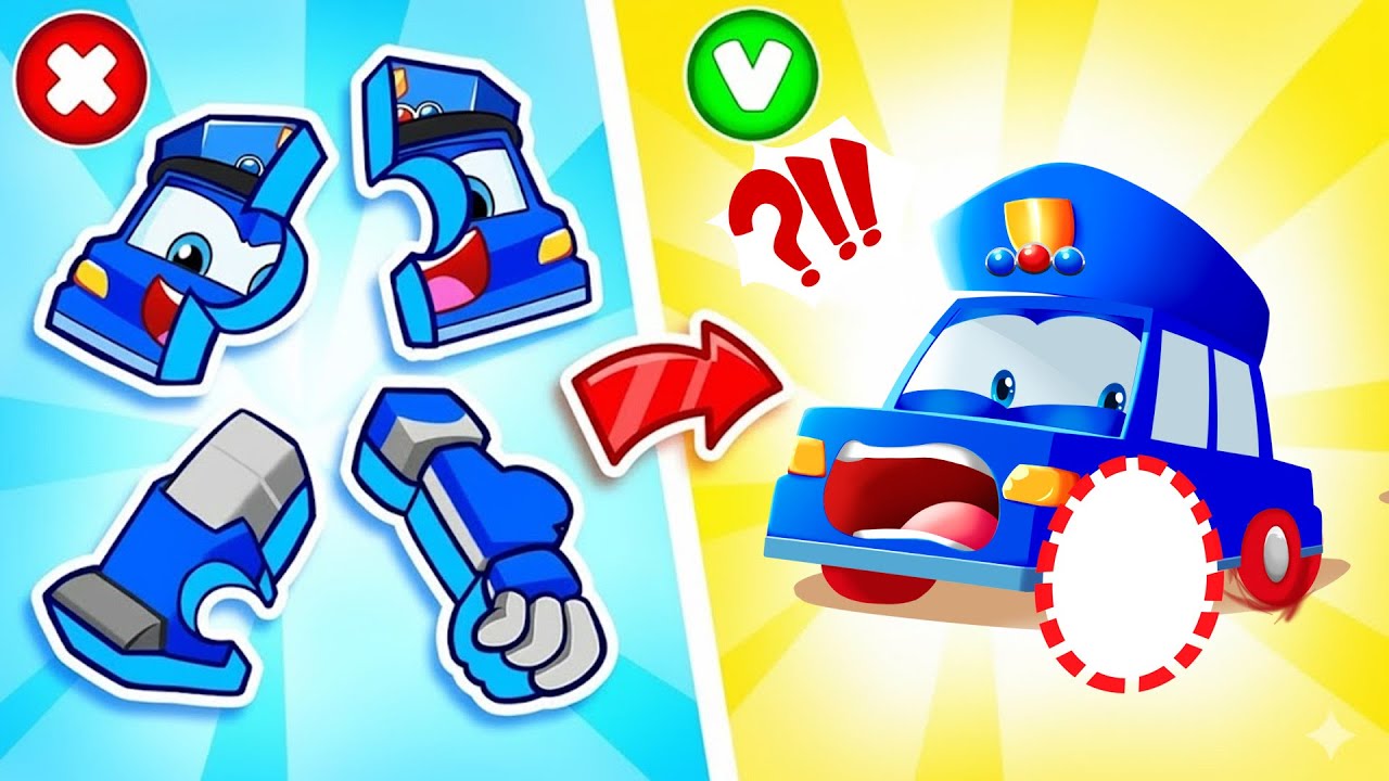 내 바퀴는 어디에 있지 🧩🚓 어린이 음악 | RoboSquad