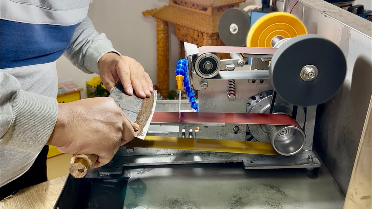 Hướng Dẫn Cách Mài Dao Sử Dụng Máy Mài Băng Nhám Cho Thợ Chuyên Nghiệp, Máy Mài Dao Kéo Model 2025