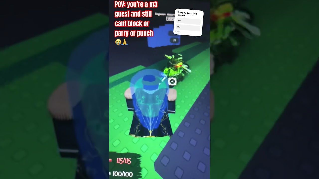 POV: you’re a m3 guest and still cant block or parry or punch