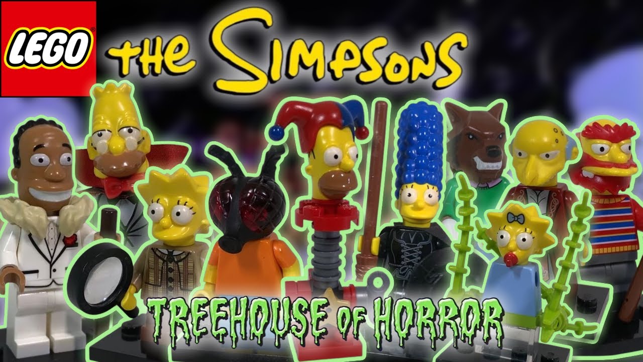 Витрина минифигурок LEGO The Simpsons Treehouse of Horror, изготовленных на заказ