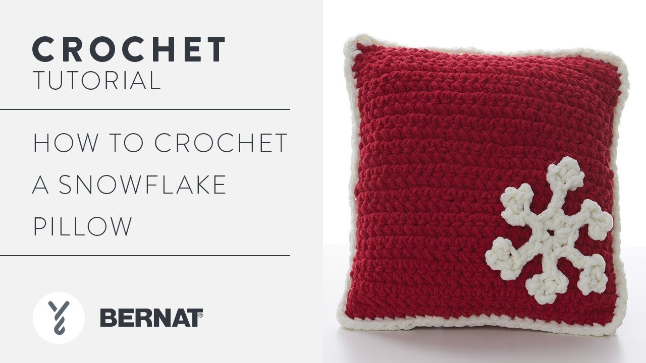 How to Crochet A Snowflake Pillow