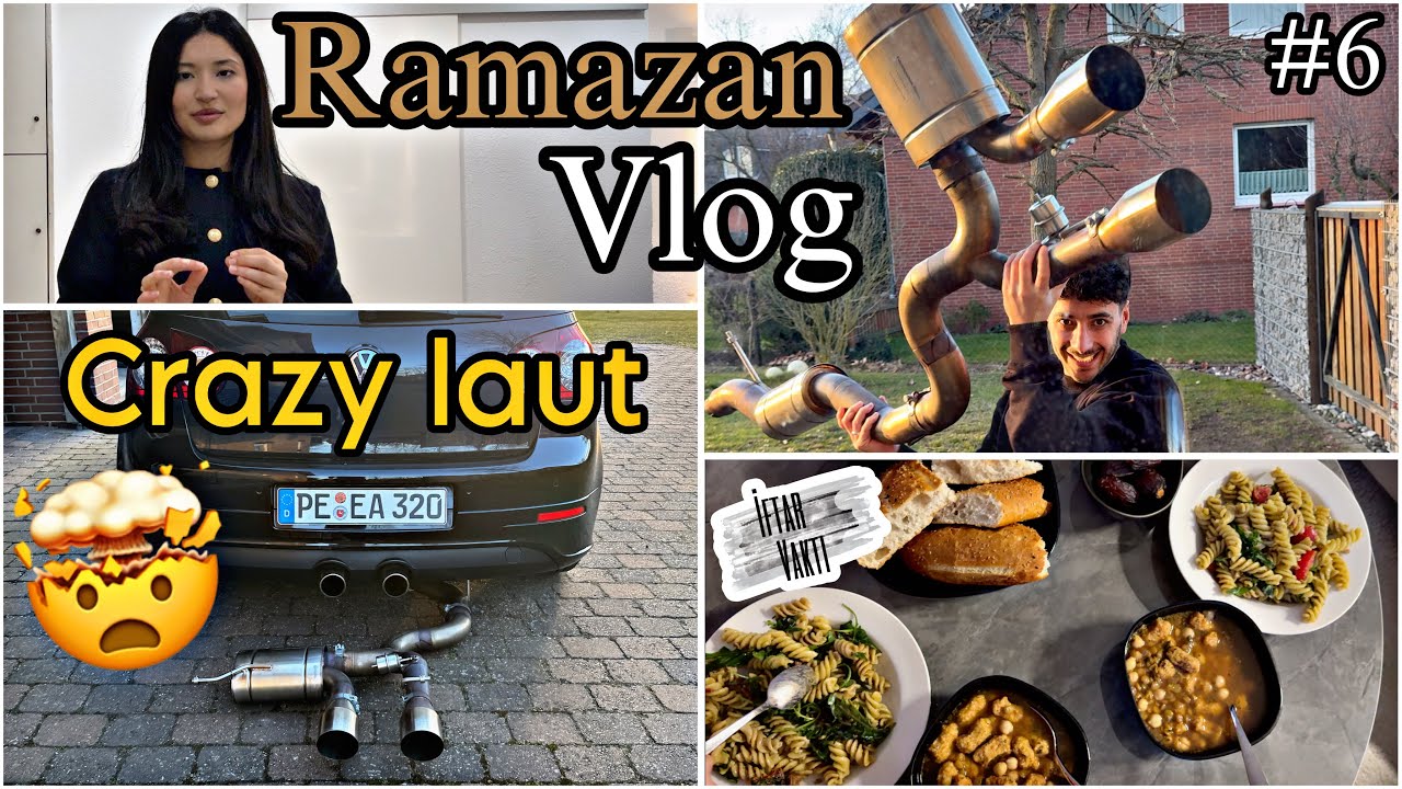 RAMAZAN VLOG #6 Der Golf 5 R32 ist Illegal Laut geworden🤯 Zuhause Iftar🏠🤲🏼 | RabiaxEren