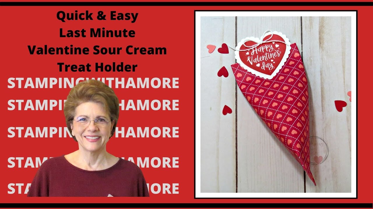 Quick & Easy Last Minute Valentine Sour Cream Treat Holder