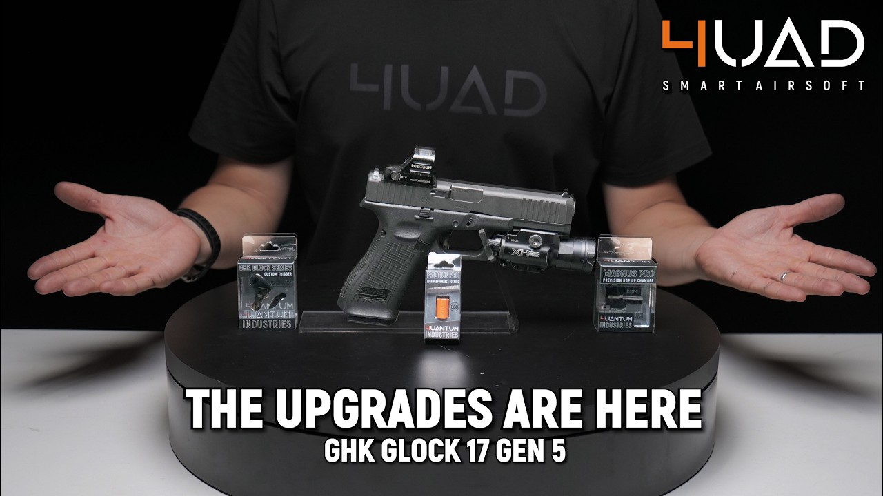 Toy Gun ASMR - GHK Glock17 Gen 5 Steel Slide GBB pistol +@4UADSmartAirsoft upgrade parts!