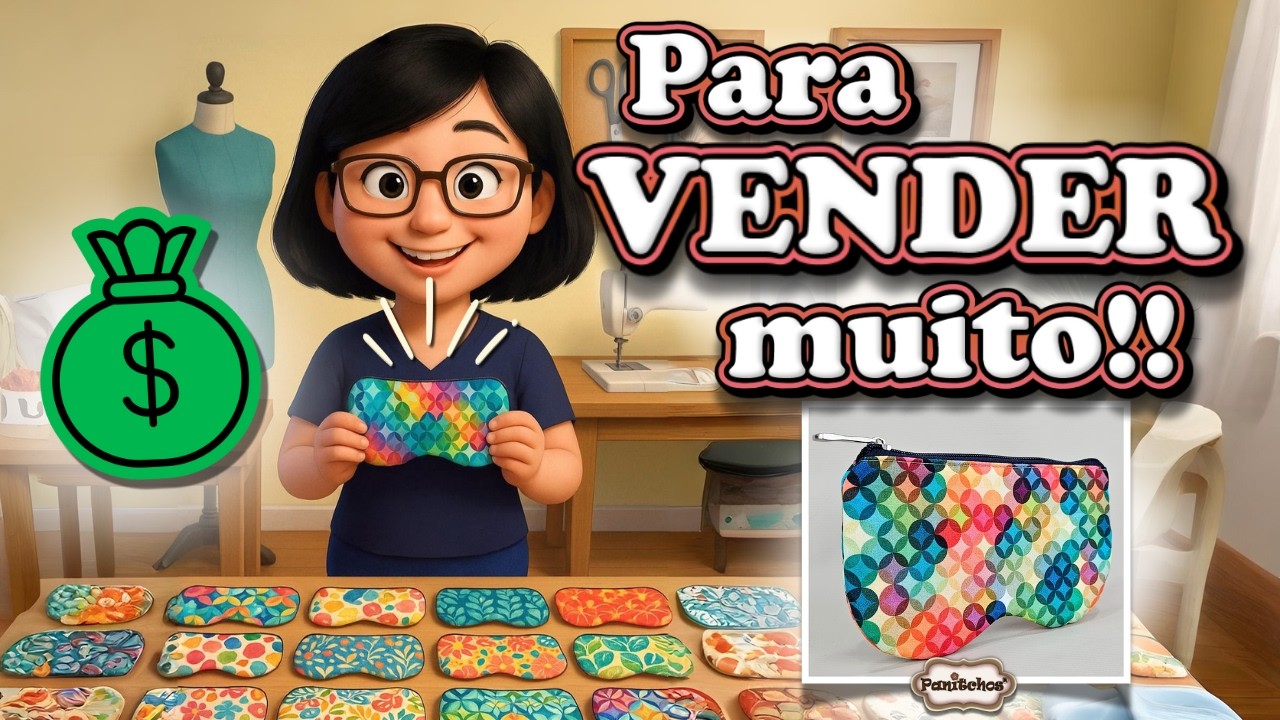 Porta ÓCULOS em tecido com ZÍPER | passo a passo FÁCIL + Molde GRÁTIS!!