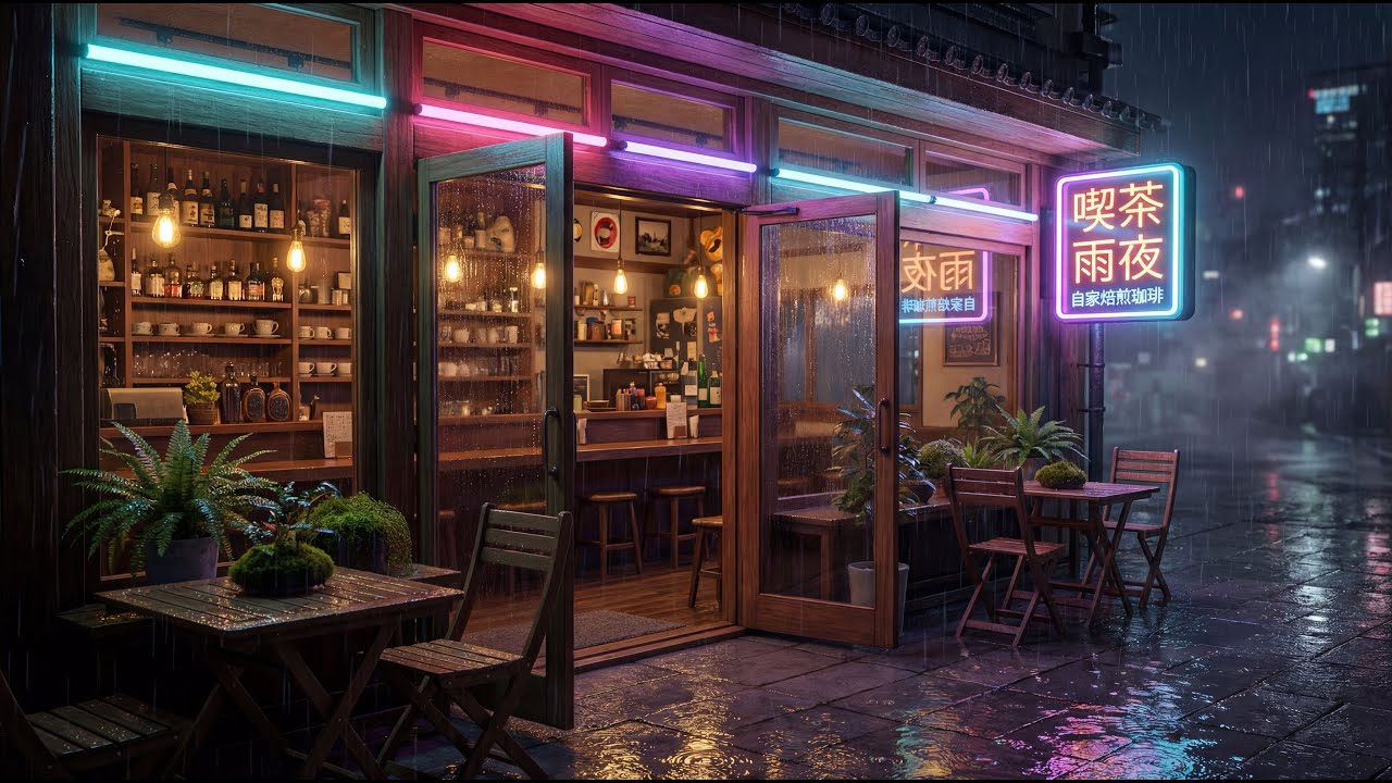 Tokyo Midnight Cafe 🌙 Lofi Hip Hop make you feel positive and peaceful 🌧️ Lofi Rain Playlist #03