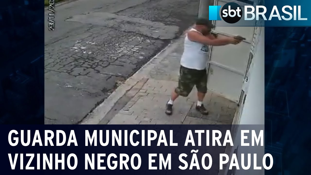 Guarda municipal atira em vizinho negro em São Paulo | SBT Brasil (24/11/22)