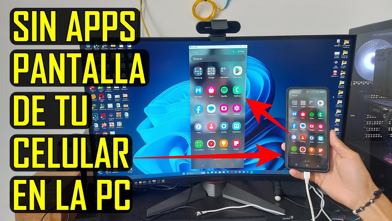 COMO PROYECTAR LA PANTALLA DE MI CELULAR EN MI PC | Sin Aplicaciones 2025