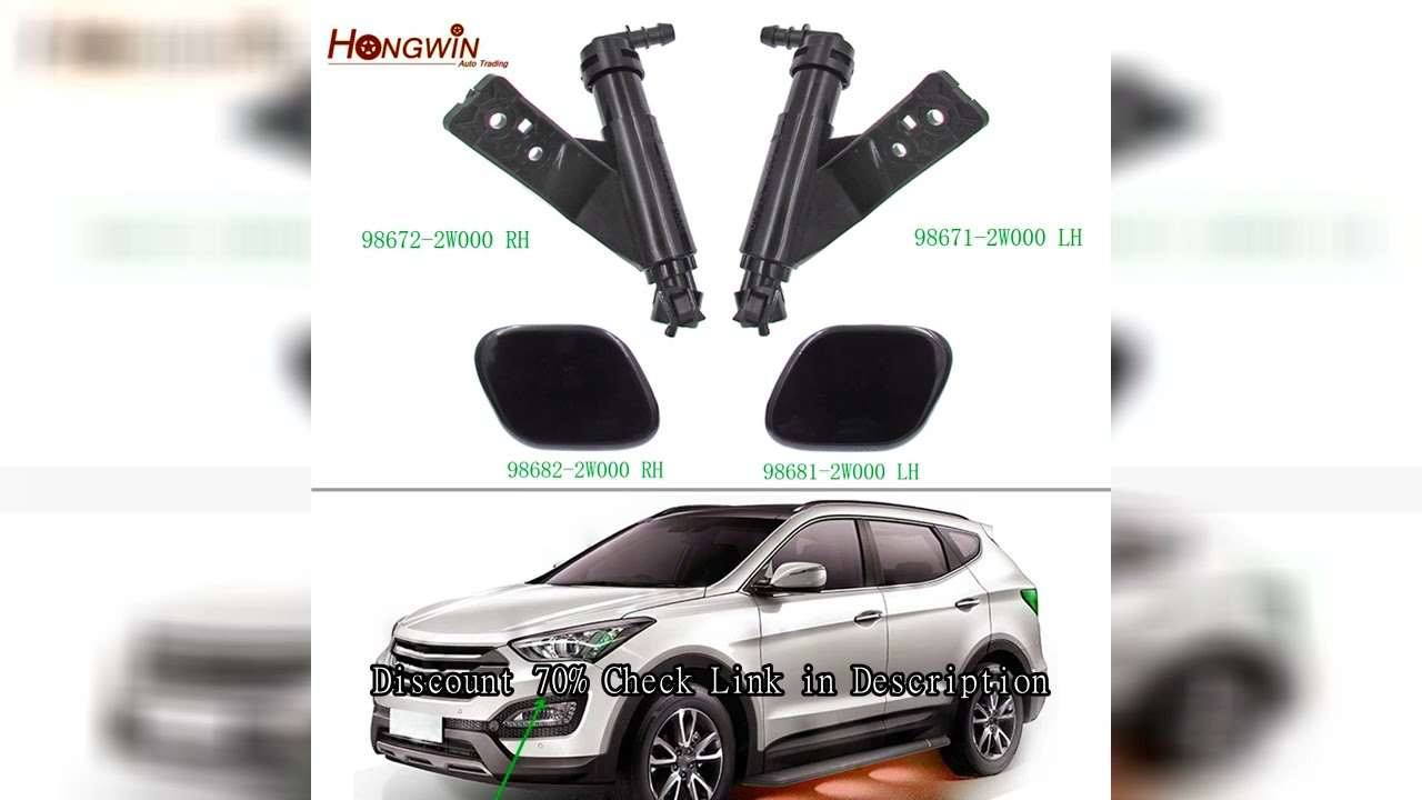 Car Headlight Headlamp Washer Nozzle Jet Cap Cover For Hyundai Santa Fe DM 2013 2014 2015 Grand Sant