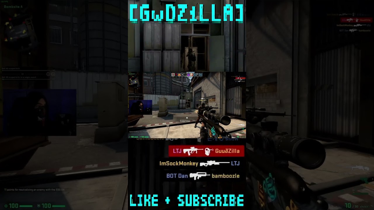 Тройной бой в CSGO Wild, почти одновременная стрельба из снайперской винтовки Scout &mdash; забавный мо...