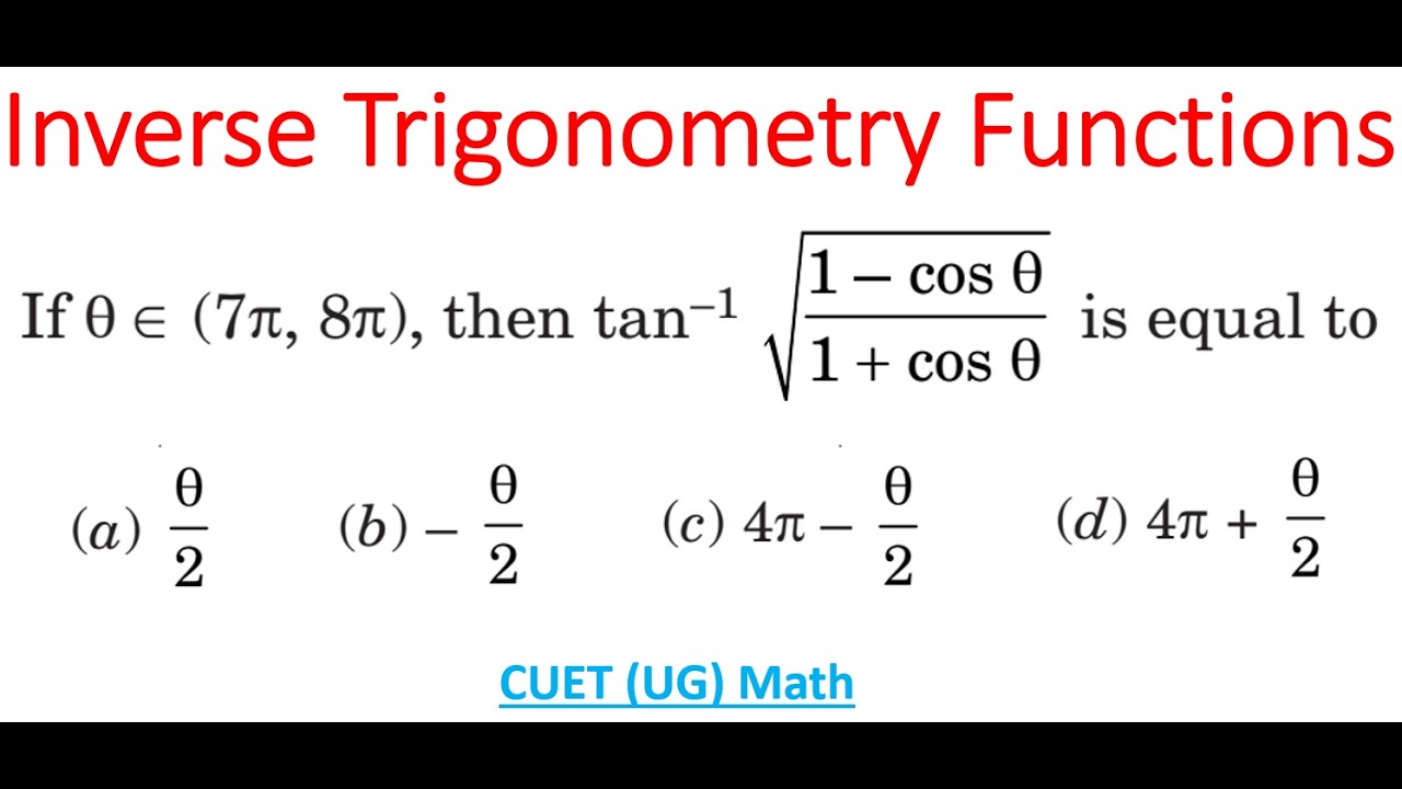Value Of tan^(-1)(sqrt((1 - cos(theta))/(1 + cos(theta))))