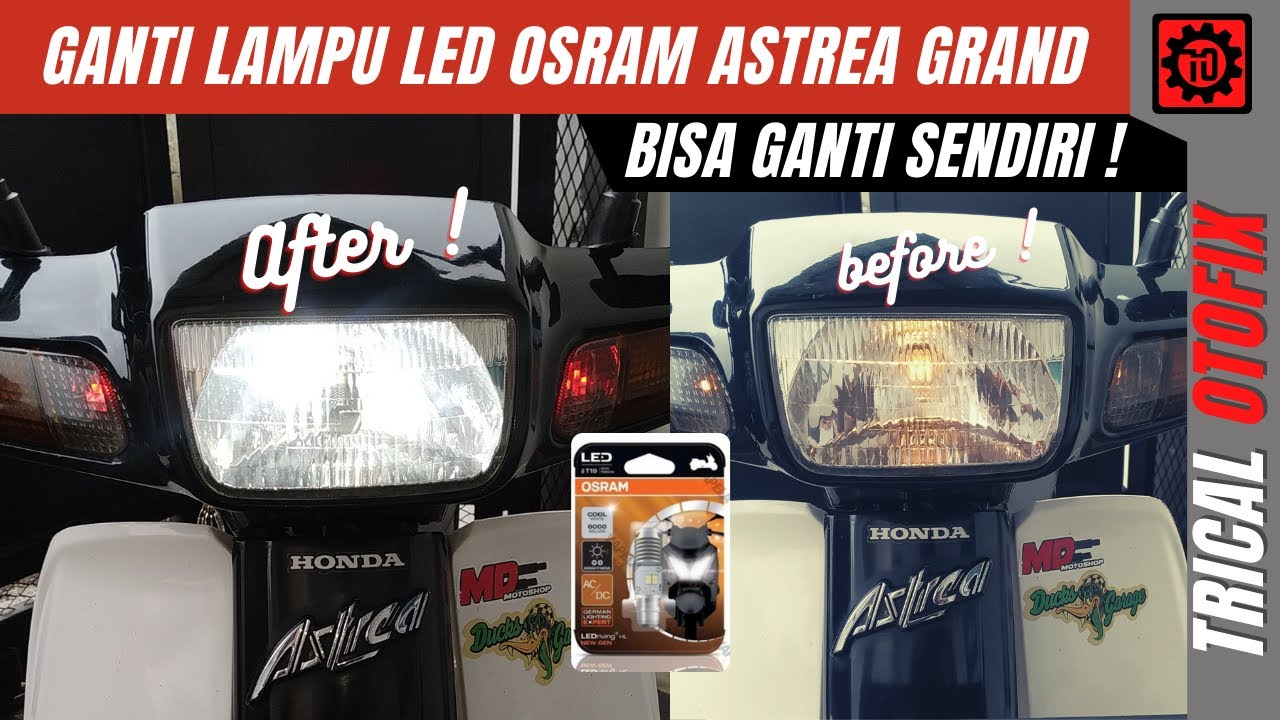 BISA GANTI SENDIRI ! GANTI LAMPU BOHLAM MENJADI LAMPU LED OSRAM ASTREA GRAND