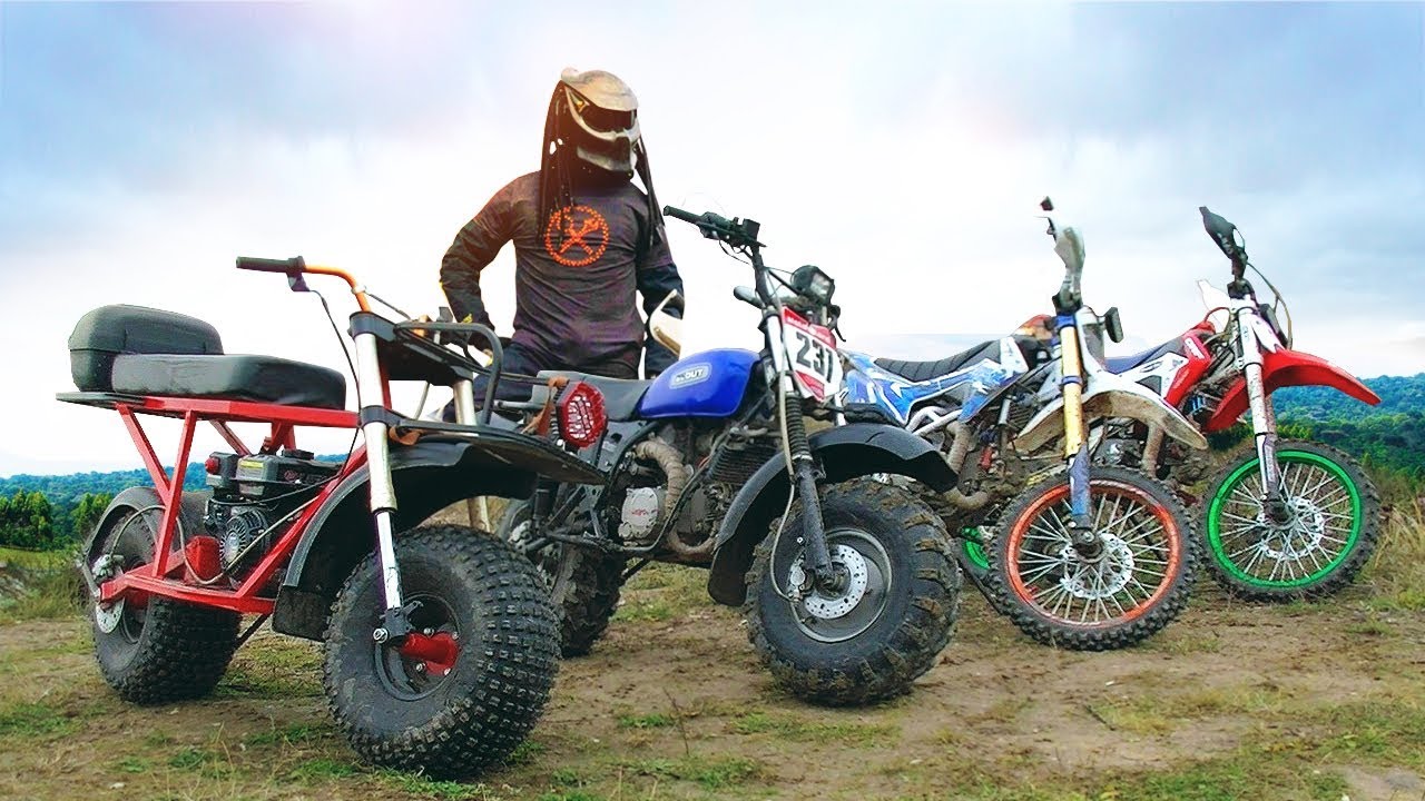 Битва доступных мотовездеходов: SR-21, Скаут и два питбайка!