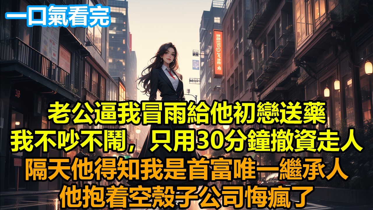 老公逼我冒雨給他初戀送藥，我不吵不鬧，只用30分鐘撤資走人，隔天他得知我是首富唯一繼承人，他抱着空殼子公司悔瘋了