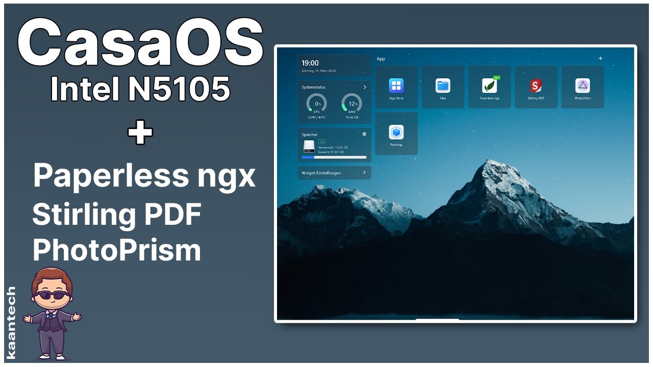 CasaOS und Intel N5105 - Dazu Paperless NGX, Stirling PDF und PhotoPrism