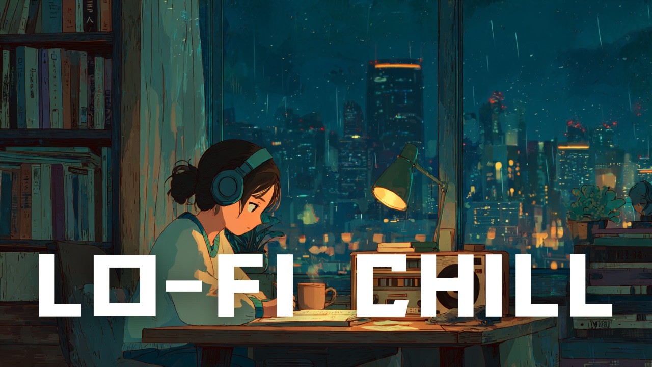 【癒しのLo-fi BGM】雨の夜の勉強時間 🌙 作業がはかどるLo-fi BGM 集中・リラックス Rainy Night in the City 🌧️ Lo-fi Beats to Study