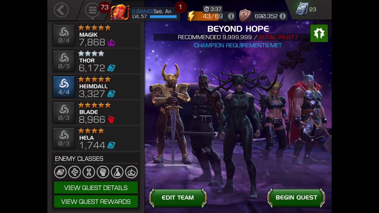 MCOC: Marvel; Heimdall&rsquo;s Synergy&rsquo;s And Gameplay
