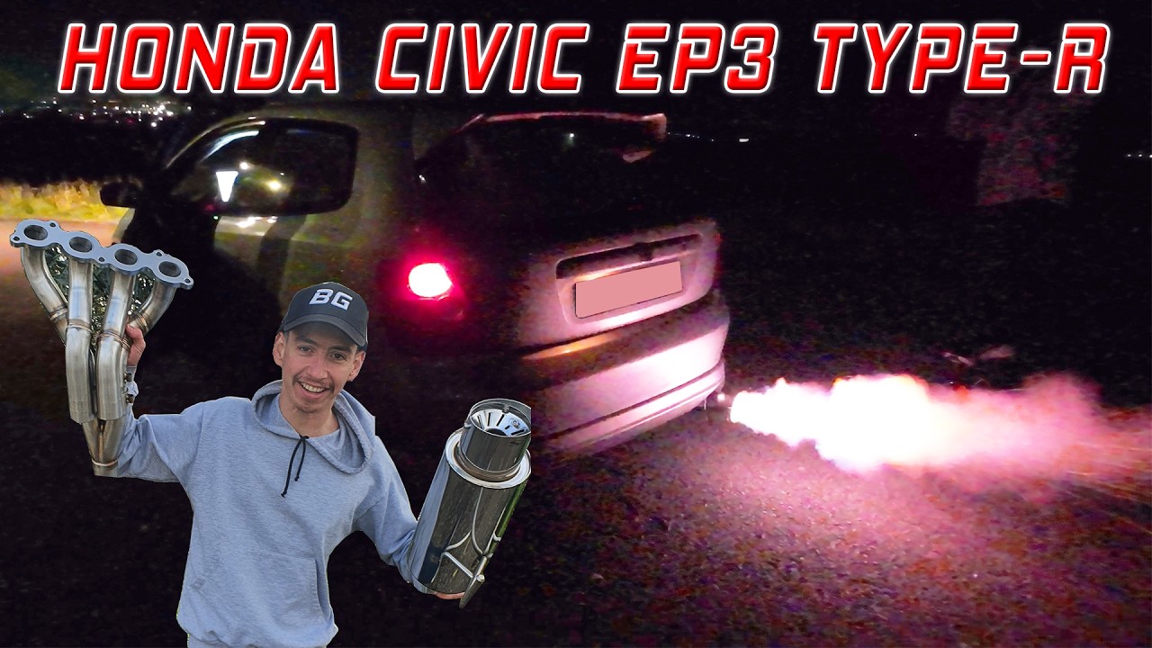 НОВЫЙ ВЫПУСК и ПЛАМЯ на Honda Civic Type R 😍