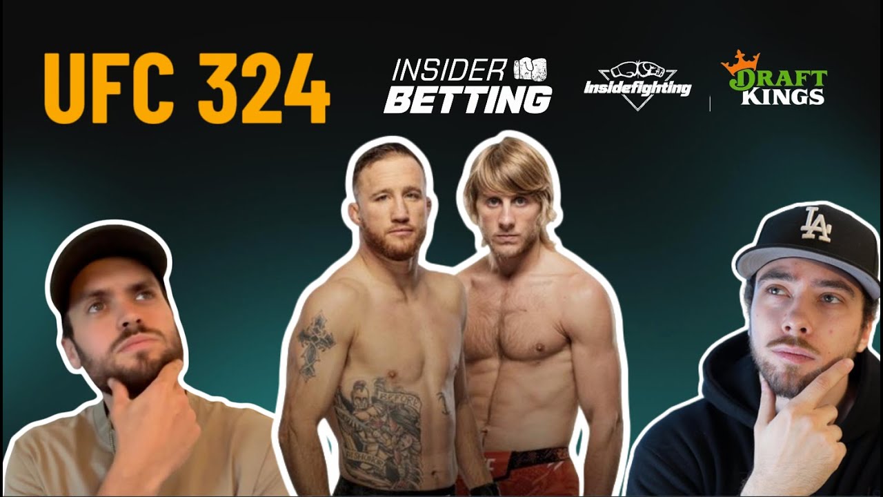 UFC 324 Justin Gaethje Vs Paddy Pimblett  Breakdown + Predictions - Insider Betting