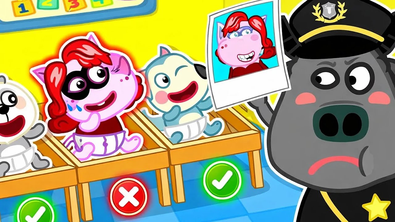 ¿Quién es el culpable buscado?💸No dejes que el bebé finja ser un ladrón | Wolfoo 2D en español