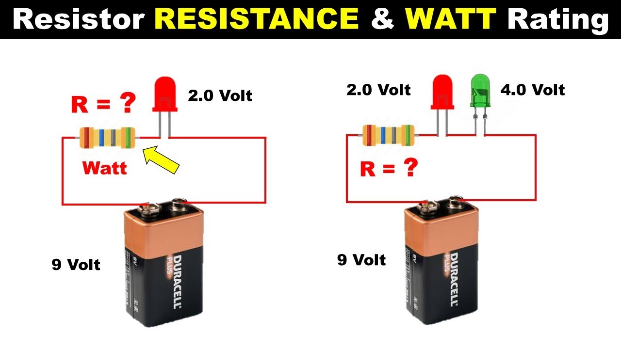 Как выбрать номинал резистора для светодиода с помощью простого расчета @TheElectricalGuy