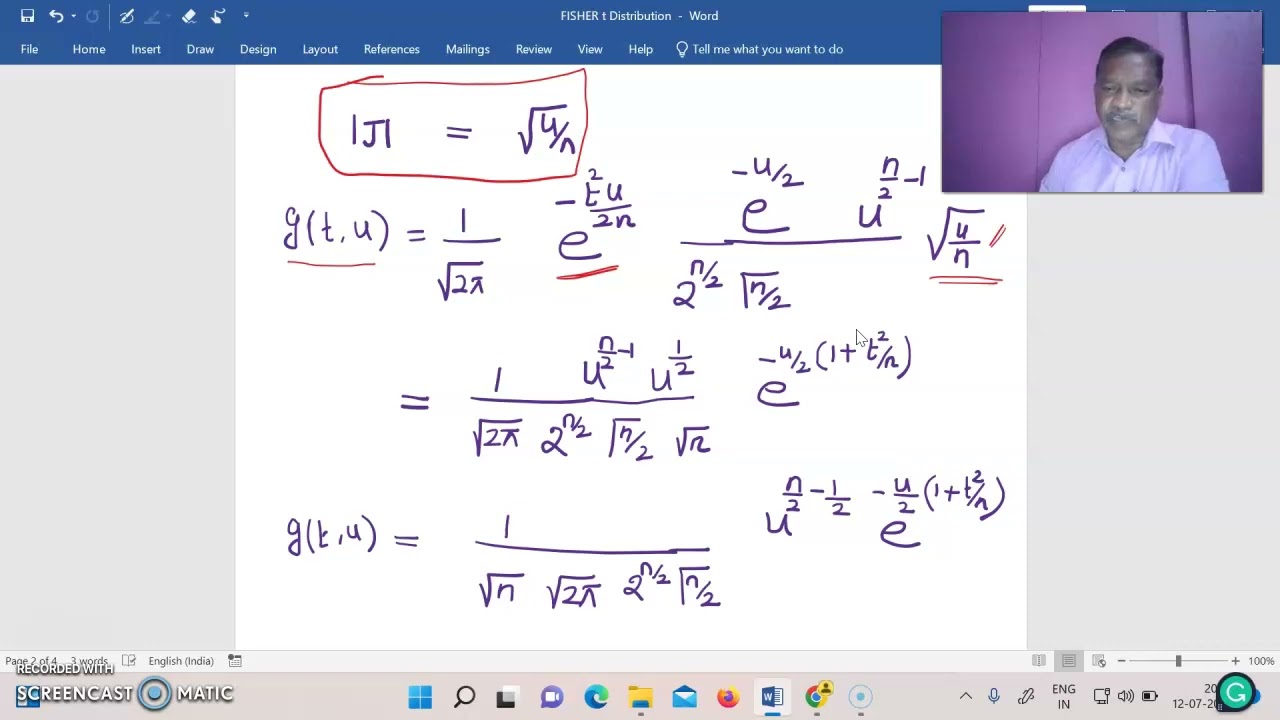 Statistical Inference-Fisher's t Distribution for BSc (Statistics) and BSc (Mathematics)